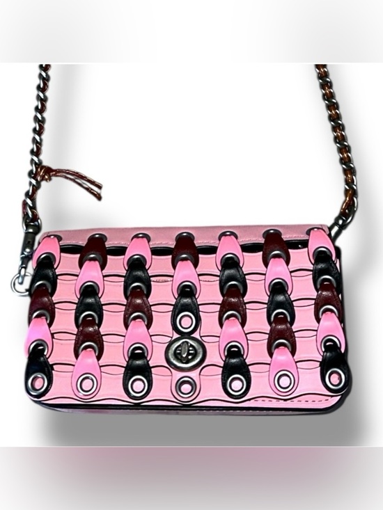 Coach Handbags - Coach Mini Pink Crossbody with Silver Chain